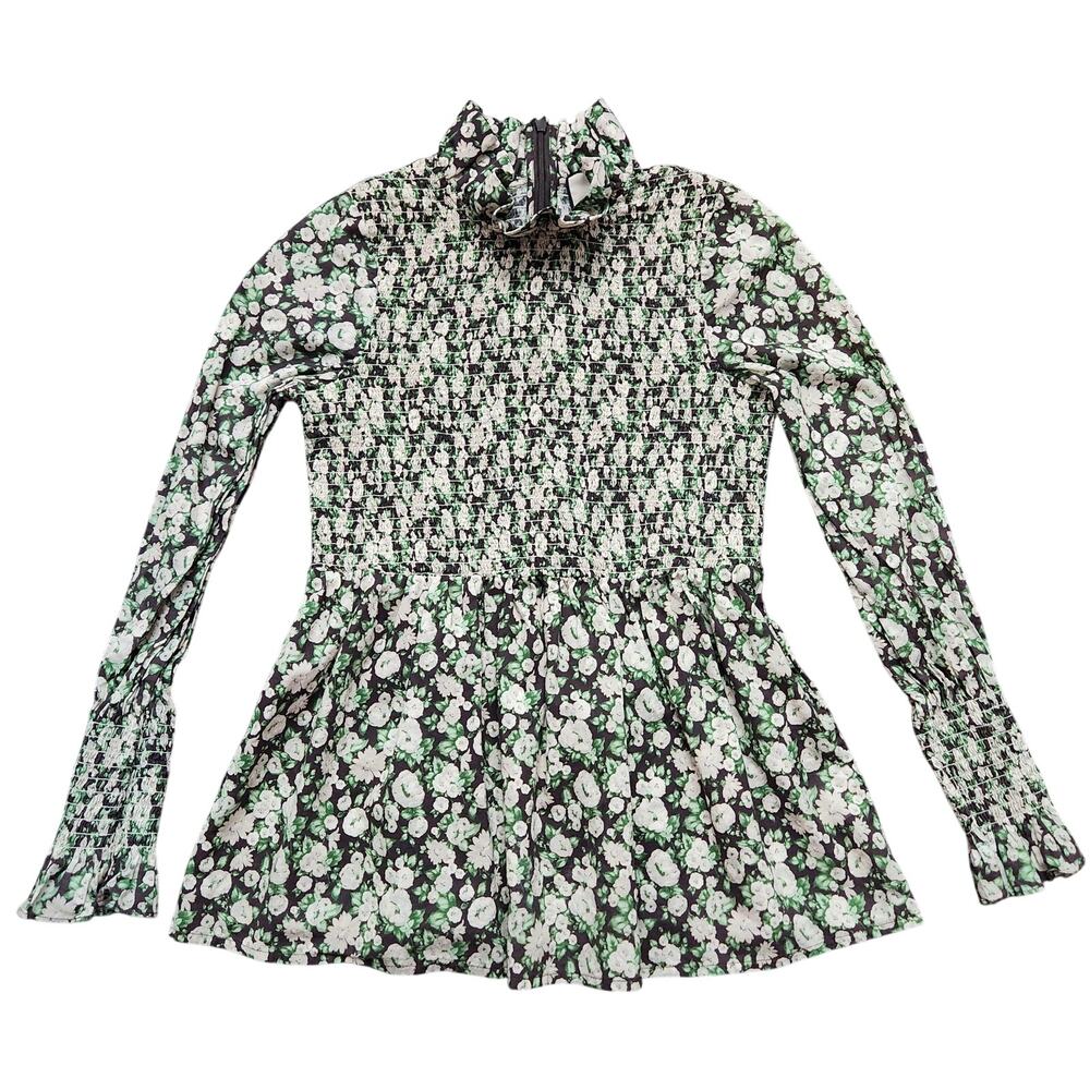 Tuckernuck Rowan Smocked Floral Blouse Size XS